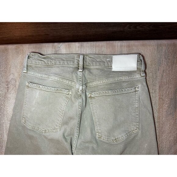 Citizens of Humanity Lyra Wide Leg Crop Raw Hem In Porcini Tan Size 28 - Picture 11 of 12